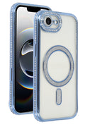nebaktın Apple iPhone 16E Joke Simli Magneticsafe Kılıf - Mavi 1