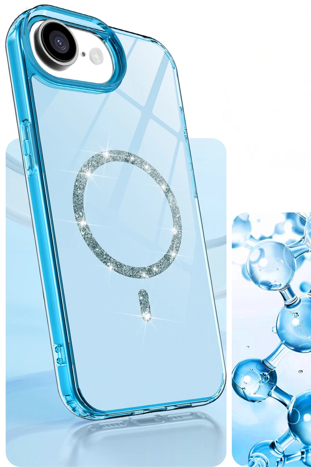 nebaktın Apple iPhone 16E Live Diamond Magsafe Kapak - Sarı 5