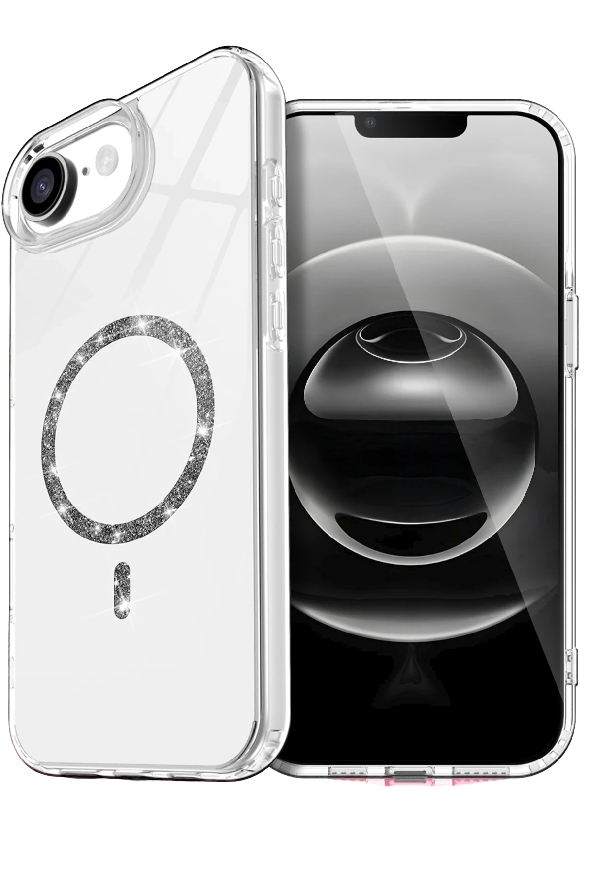 nebaktın Apple iPhone 16E Live Diamond Magsafe Kapak - Şeffaf 1