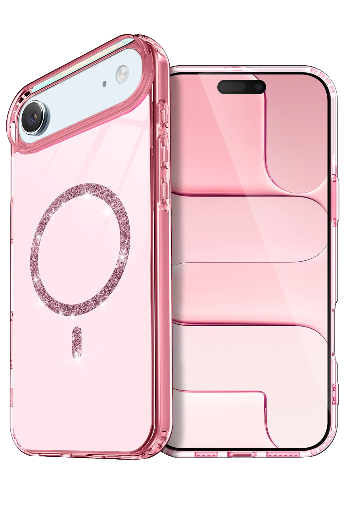 nebaktın Apple iPhone 17 Air Live Diamond Magsafe Kapak - Pembe 1