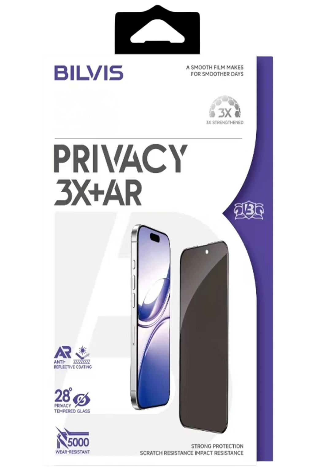 nebaktın Apple iPhone 17 Pro Bilvis 3X AR Hayalet Cam Ekran Koruyucu - Siyah 1