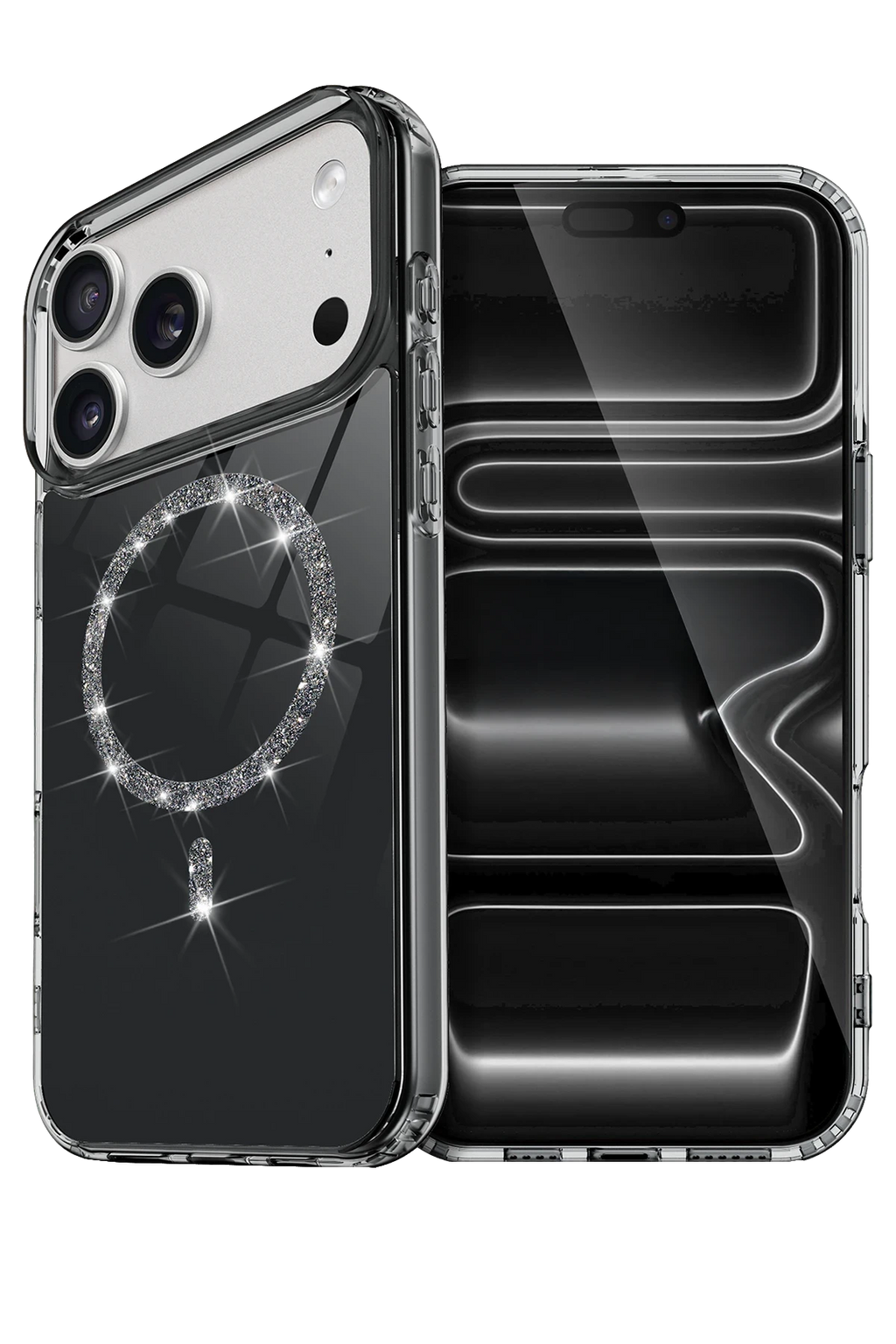 nebaktın Apple iPhone 17 Pro Live Diamond Magsafe Kapak - Siyah 1