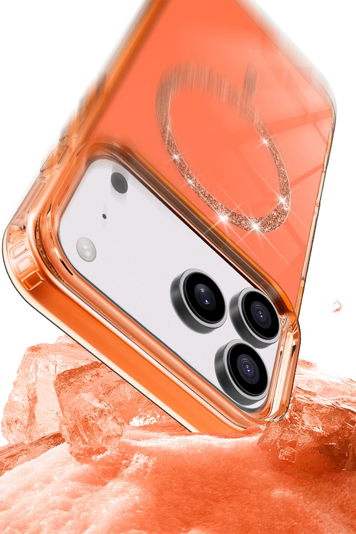 nebaktın Apple iPhone 17 Pro Live Diamond Magsafe Kapak - Siyah 4