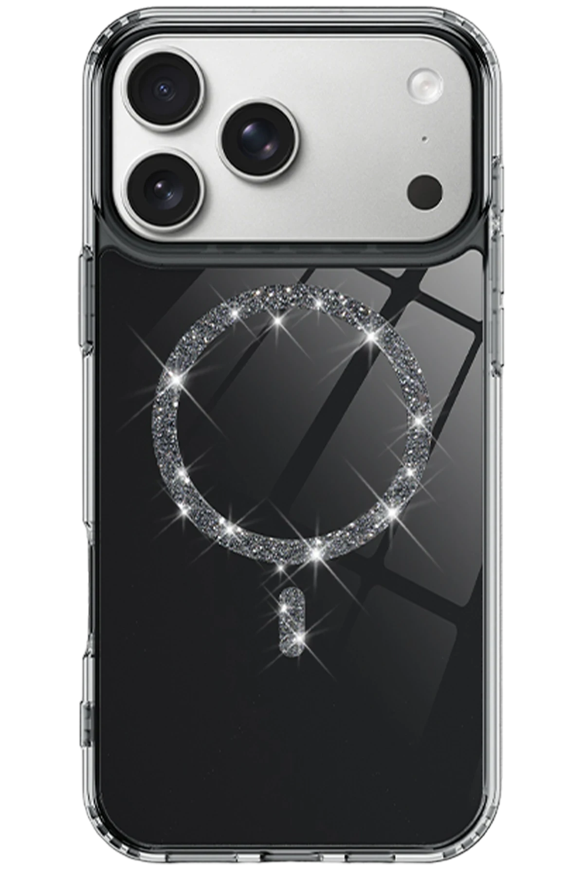 nebaktın Apple iPhone 17 Pro Live Diamond Magsafe Kapak - Siyah 2