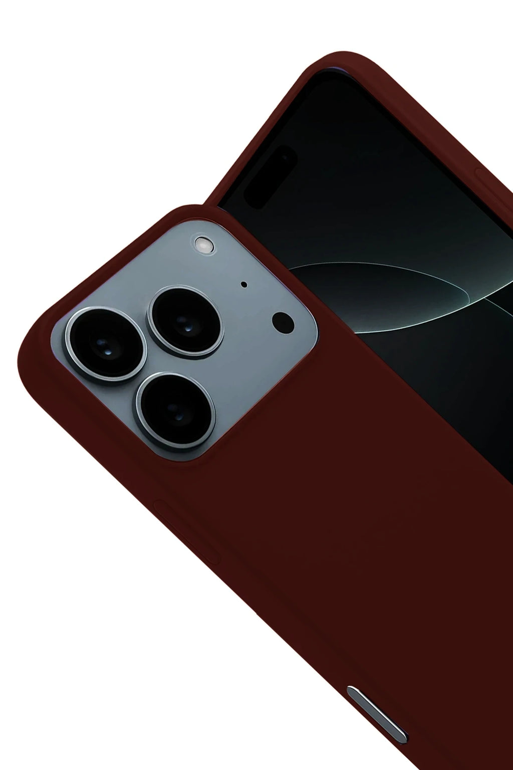nebaktın Apple iPhone 17 Pro Nano içi Kadife Silikon - Bordo 3