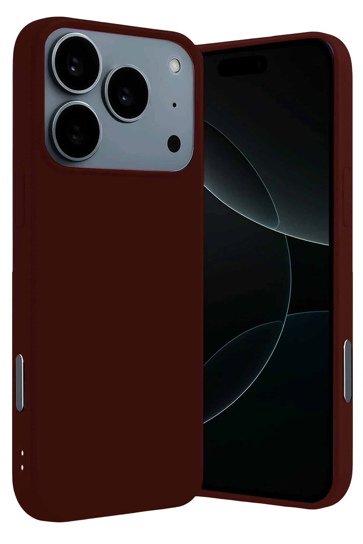 nebaktın Apple iPhone 17 Pro Nano içi Kadife Silikon - Bordo 1