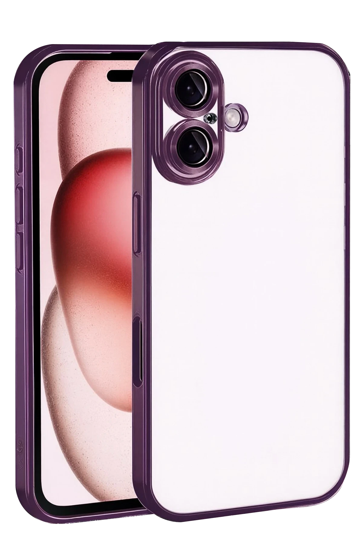 nebaktın Apple iPhone 17 Razer Lensli Silikon - Açık Mor 1