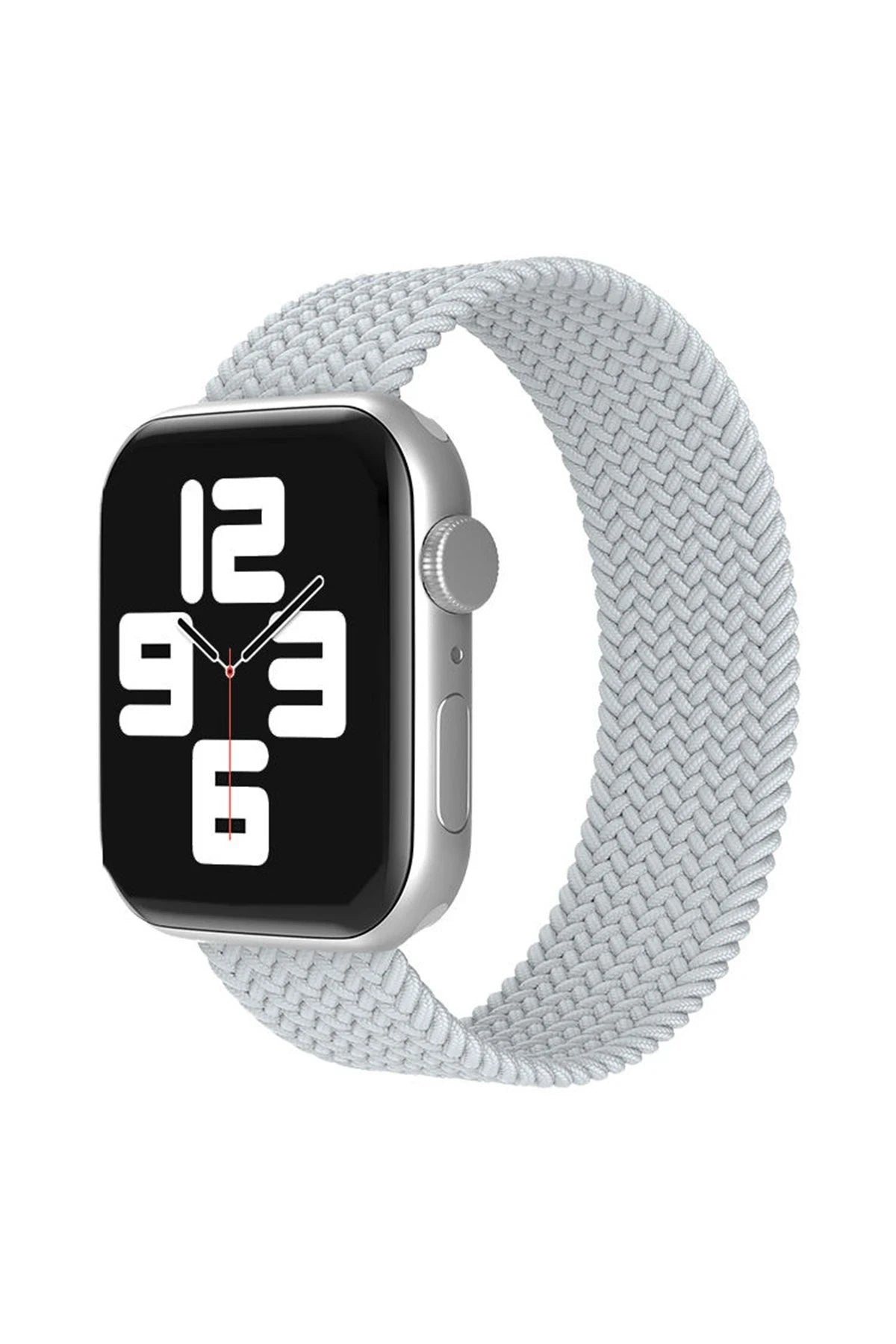 nebaktın Apple Watch 38mm Ayarlı Solo Silikon Kordon - Beyaz 1