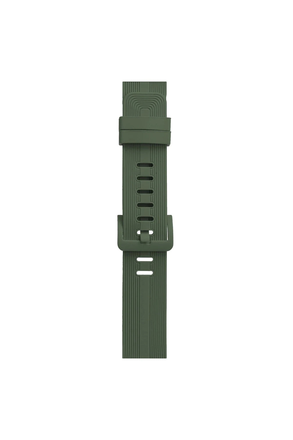 nebaktın Apple Watch 38mm KR408 Çizgili Silikon Kordon - Koyu Yeşil 3