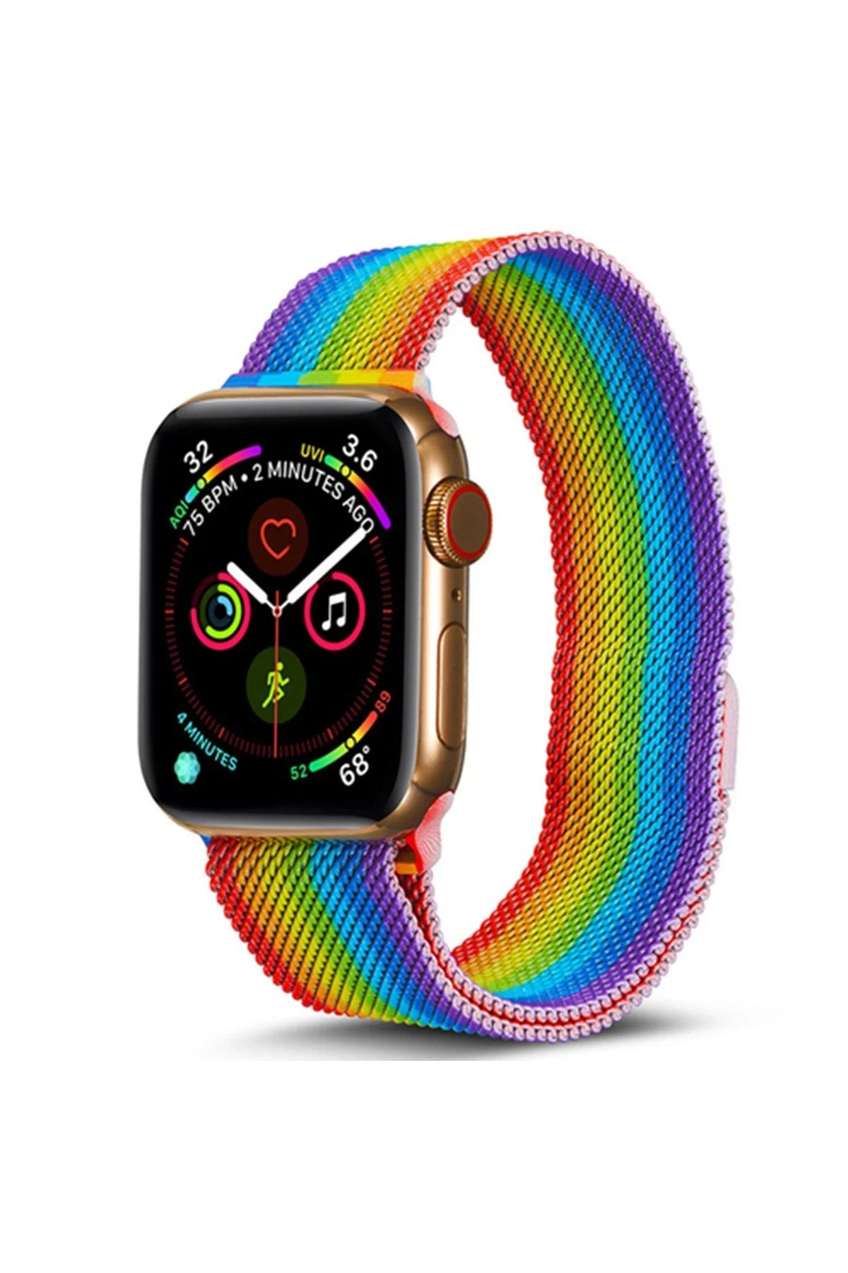 nebaktın Apple Watch 38mm Metal Mıknatıslı Kordon - Gökkuşağı 1