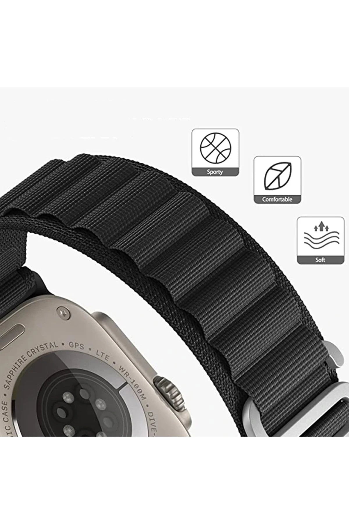nebaktın Apple Watch 38mm Mountain Kordon - Beyaz 4