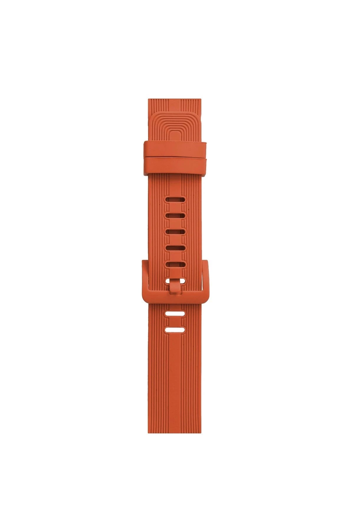 nebaktın Apple Watch 42mm KR408 Çizgili Silikon Kordon - Turuncu 3