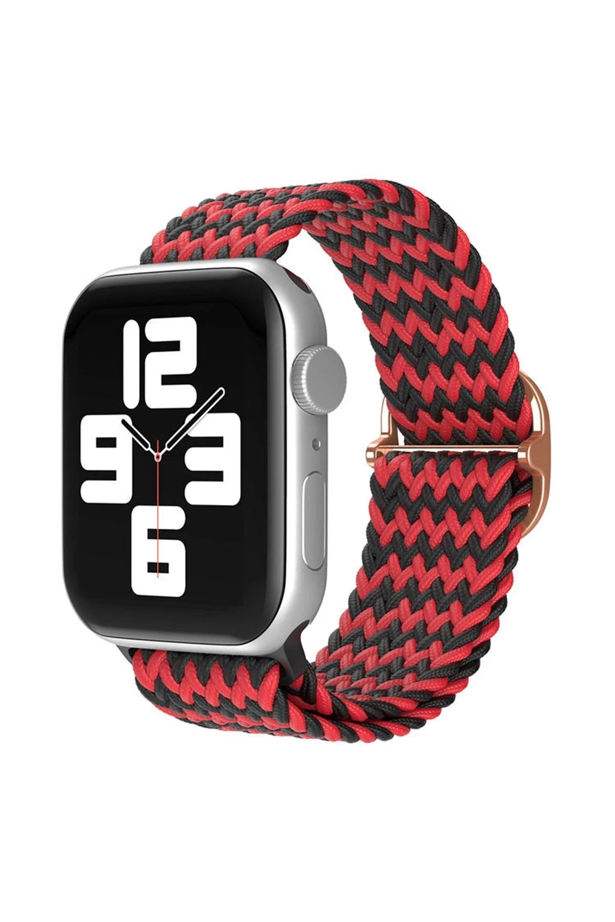 nebaktın Apple Watch 42mm Star Kordon - Zigzag Kırmızı-Siyah 1