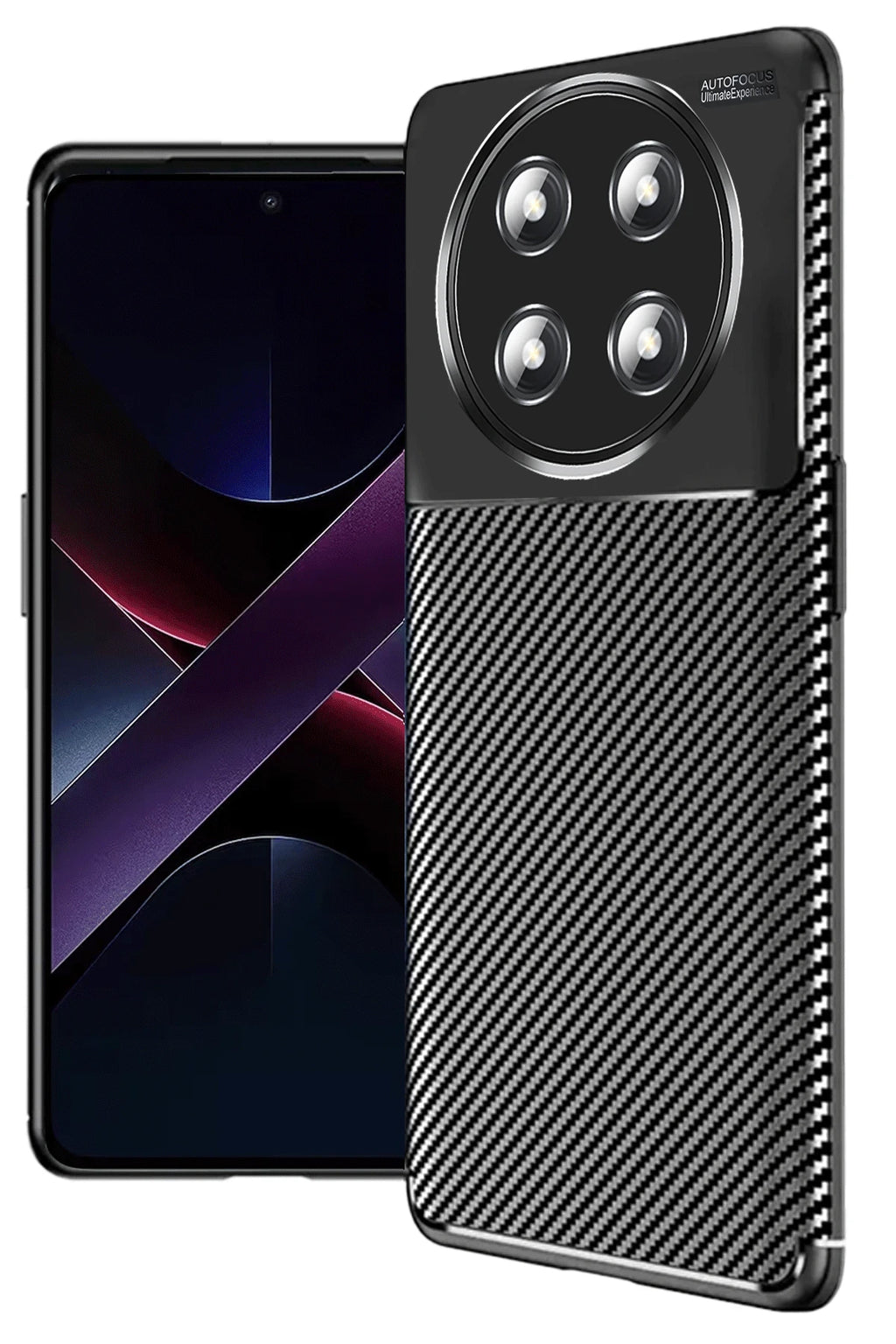 nebaktın Honor Magic 7 Lite Kılıf Auto Focus Karbon Kapak - Siyah 1