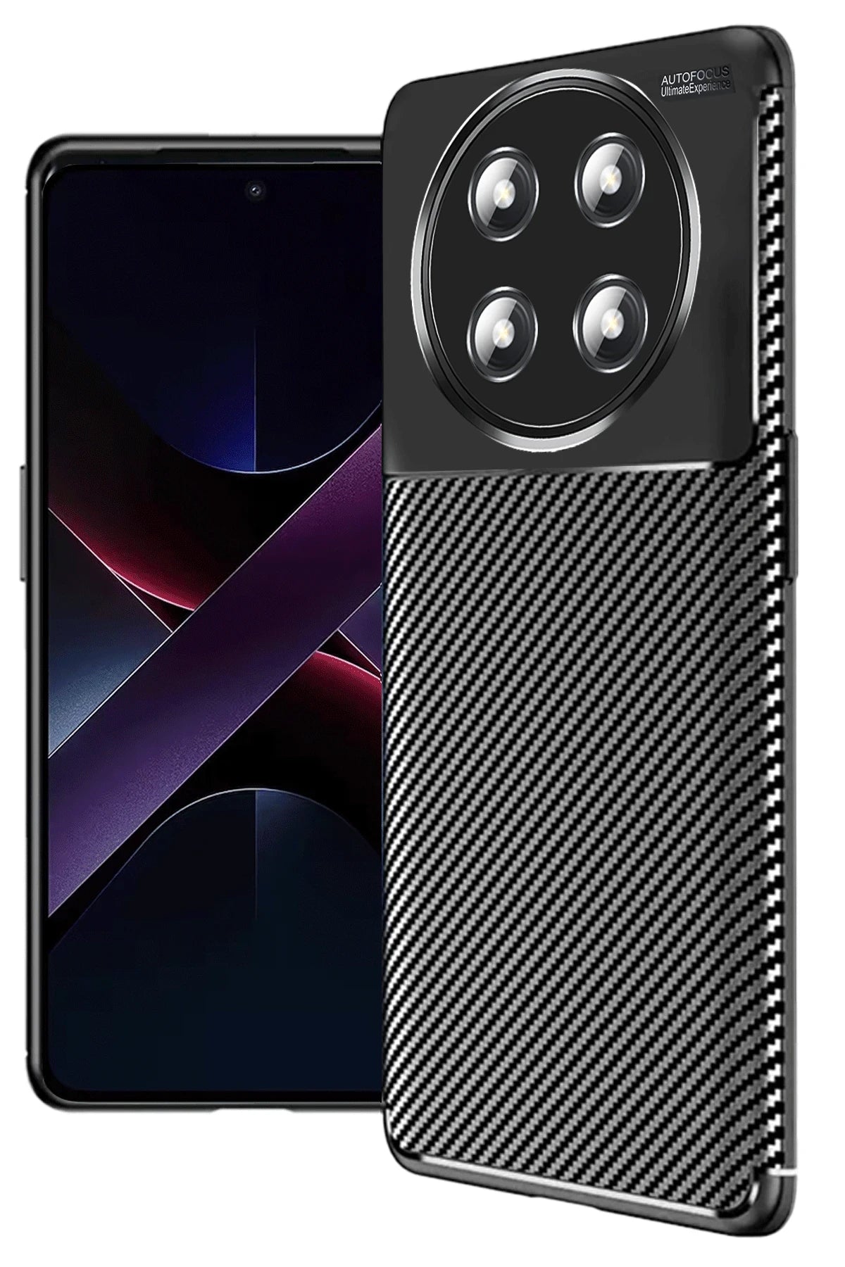 nebaktın Honor Magic 7 Lite Kılıf Auto Focus Karbon Kapak - Siyah 1