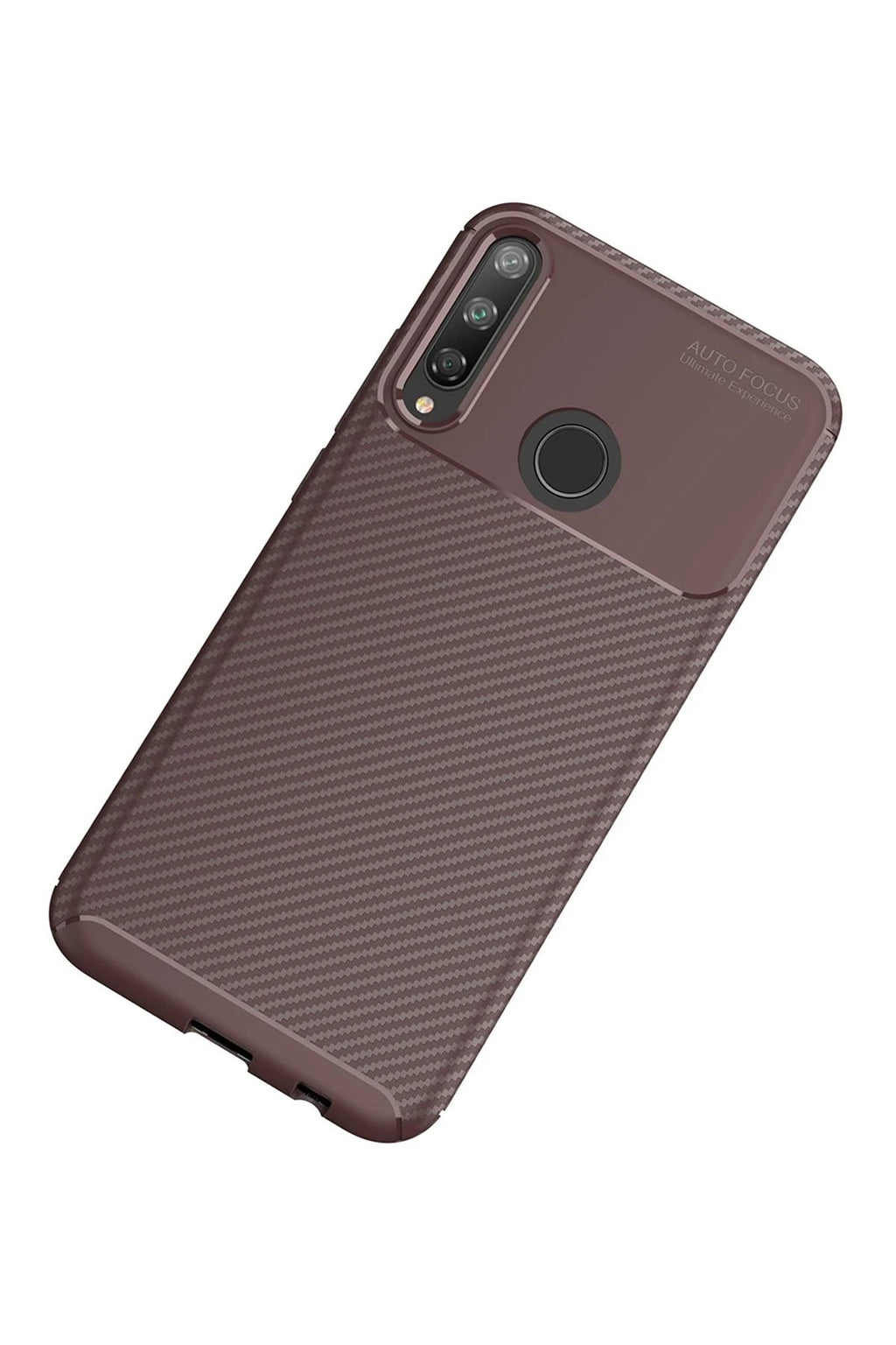nebaktın Huawei P40 Lite E Kılıf Auto Focus Karbon Kapak - Kahverengi 2