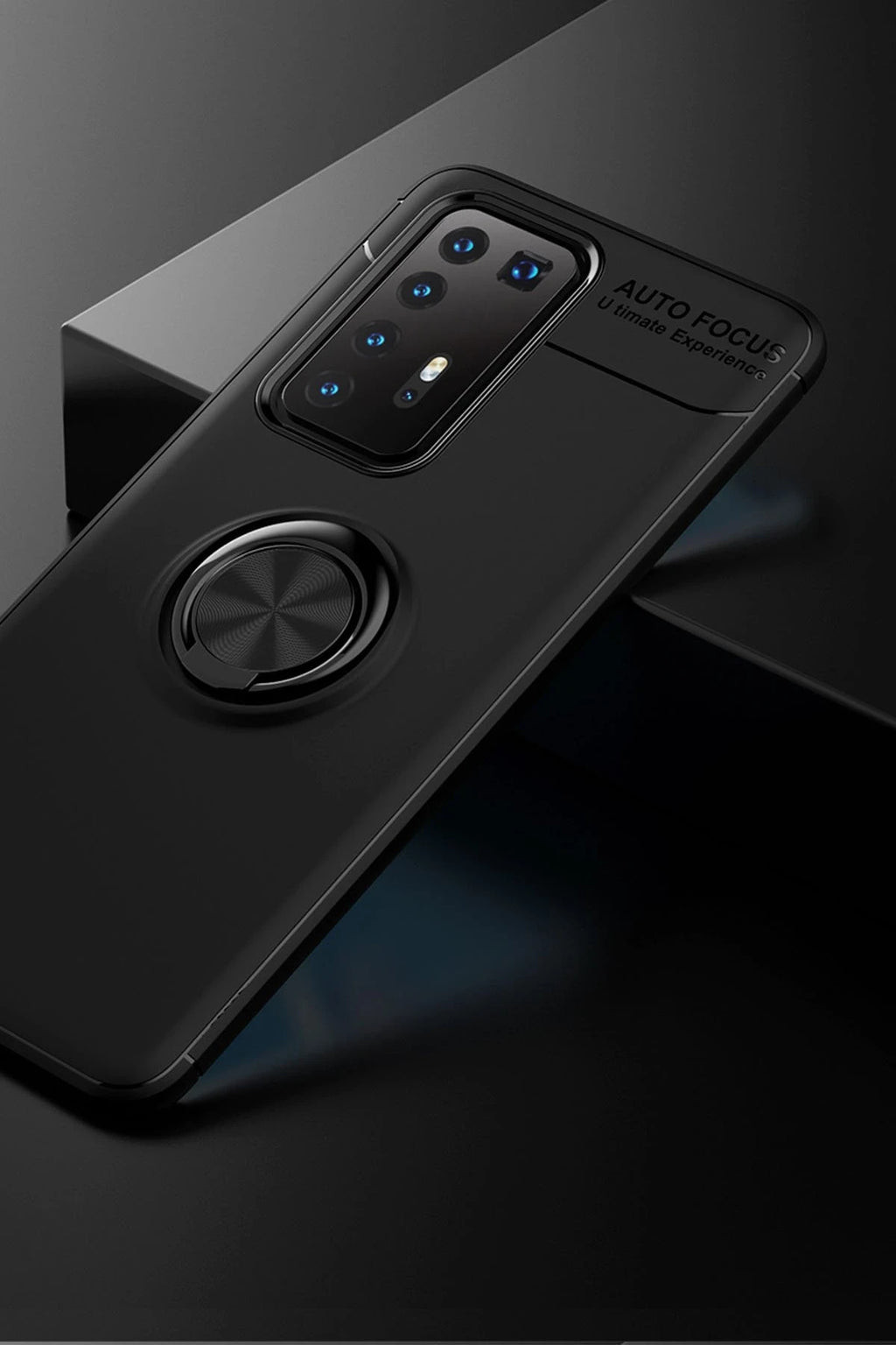 nebaktın Huawei P40 Pro Kılıf Range Yüzüklü Silikon - Siyah 3