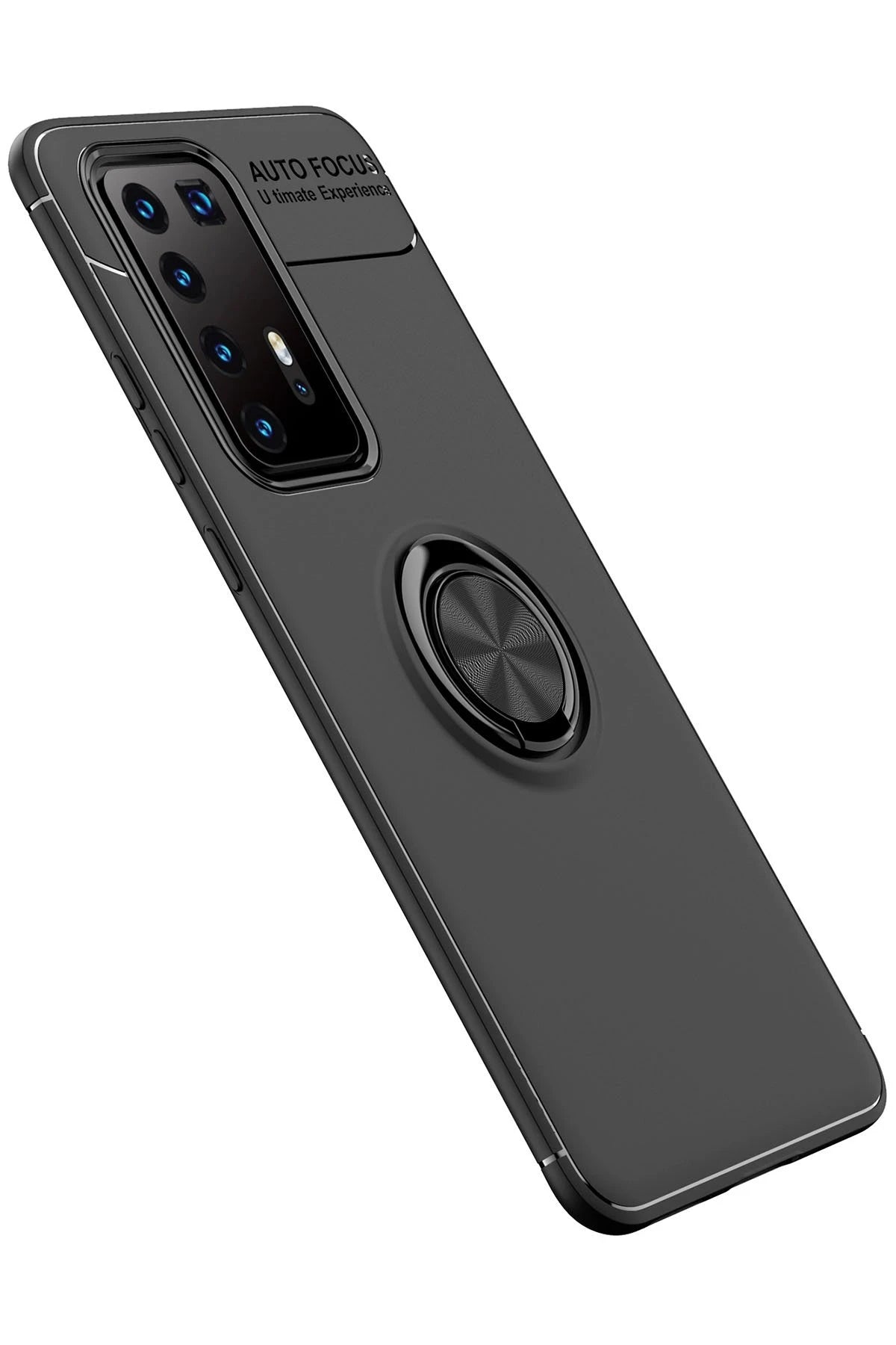 nebaktın Huawei P40 Pro Kılıf Range Yüzüklü Silikon - Siyah 2