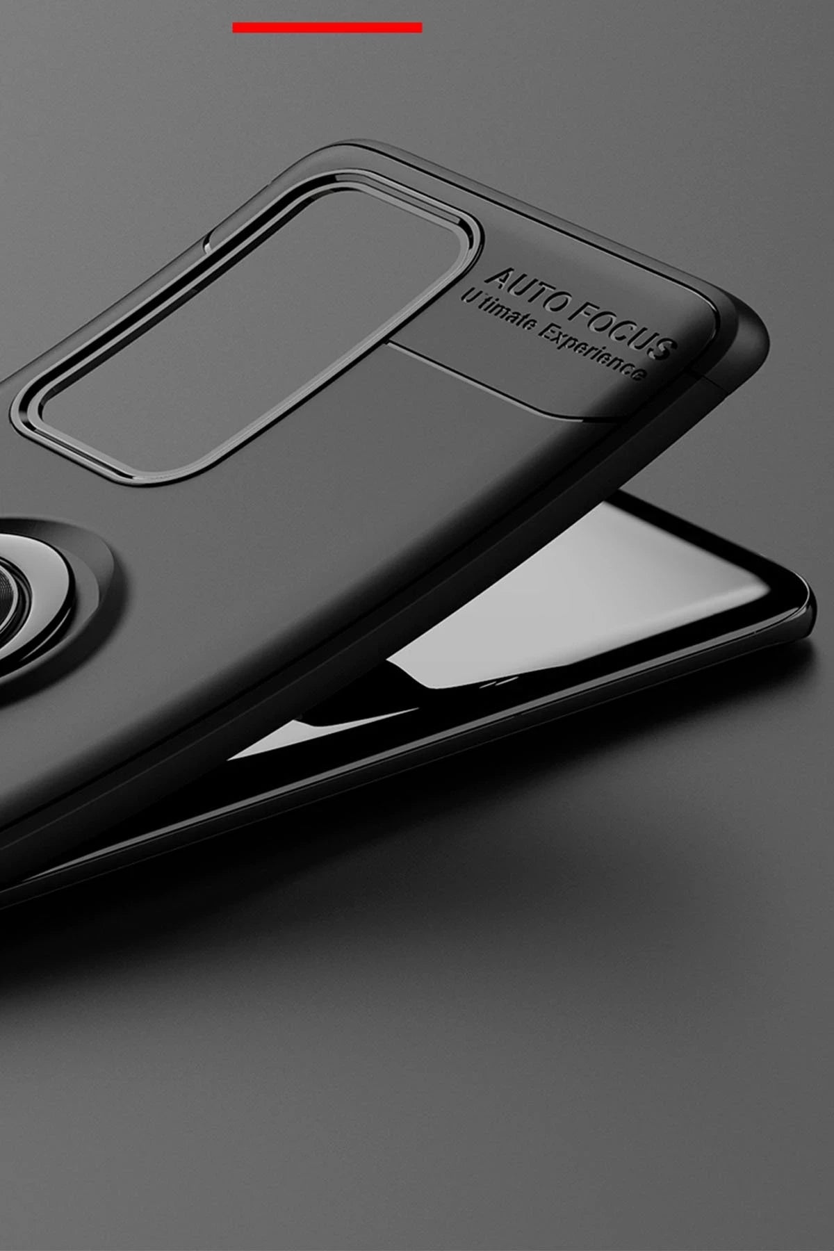 nebaktın Huawei P40 Pro Kılıf Range Yüzüklü Silikon - Siyah 4