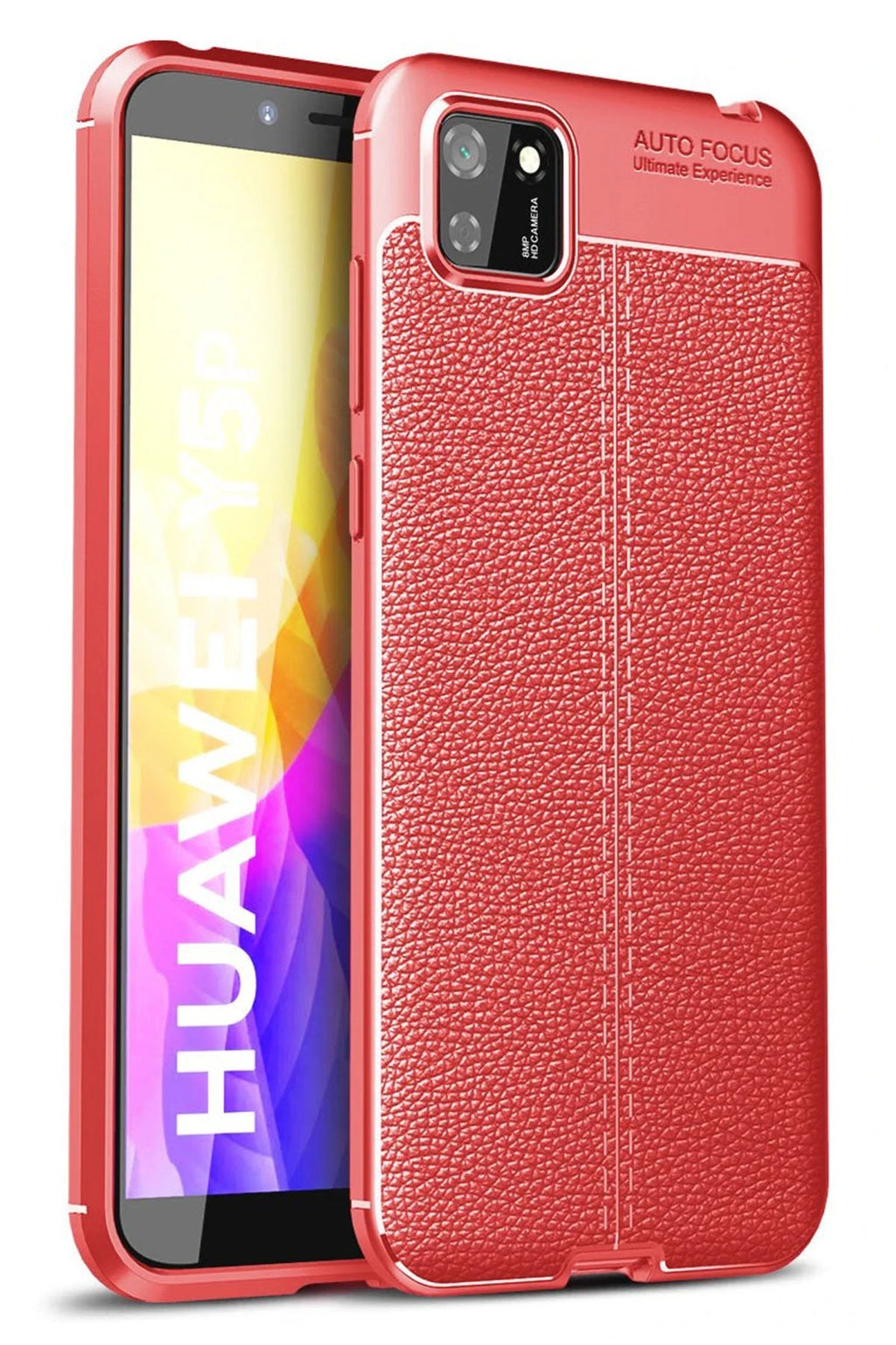 nebaktın Huawei Y5P Kılıf Auto Focus Kapak - Kırmızı 1