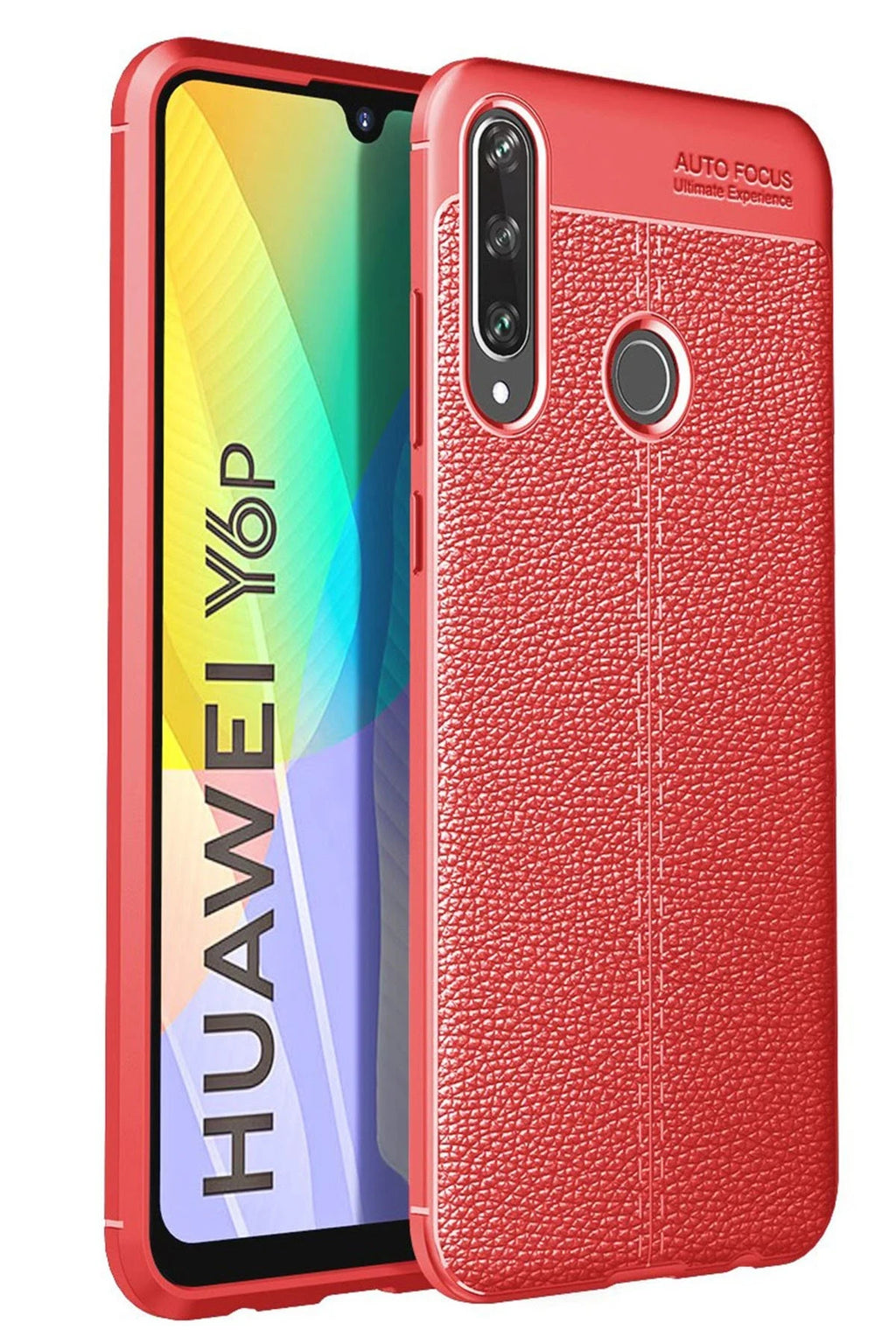 nebaktın Huawei Y6P Kılıf Auto Focus Kapak - Kırmızı 1