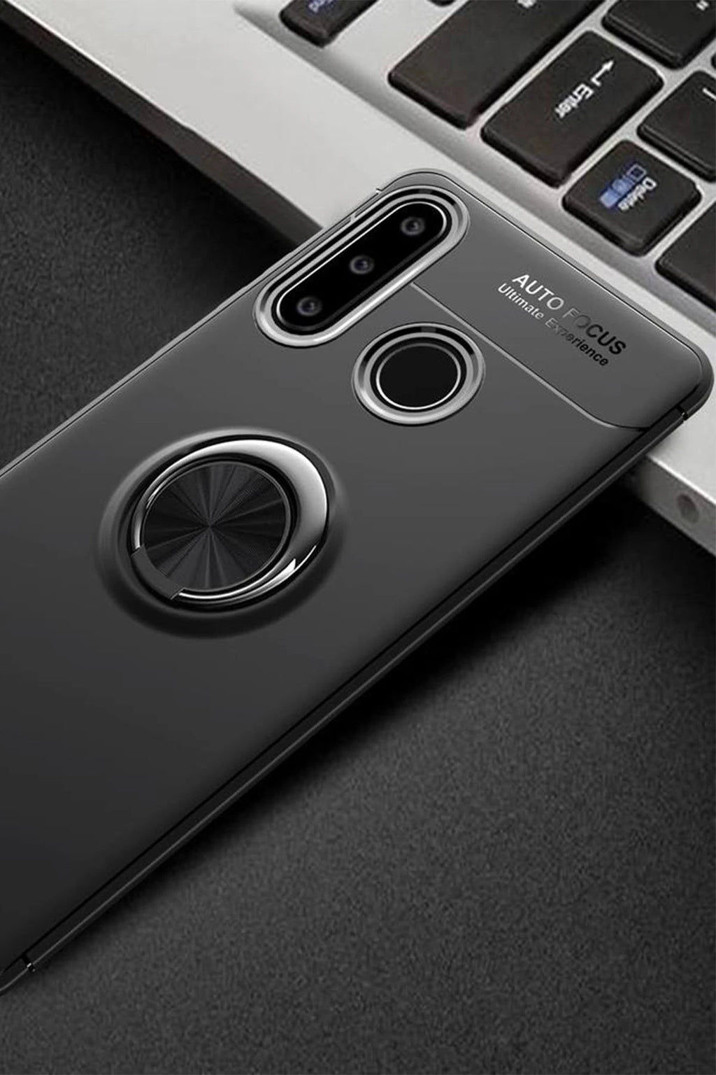 nebaktın Huawei Y6P Kılıf Range Yüzüklü Silikon - Siyah 2
