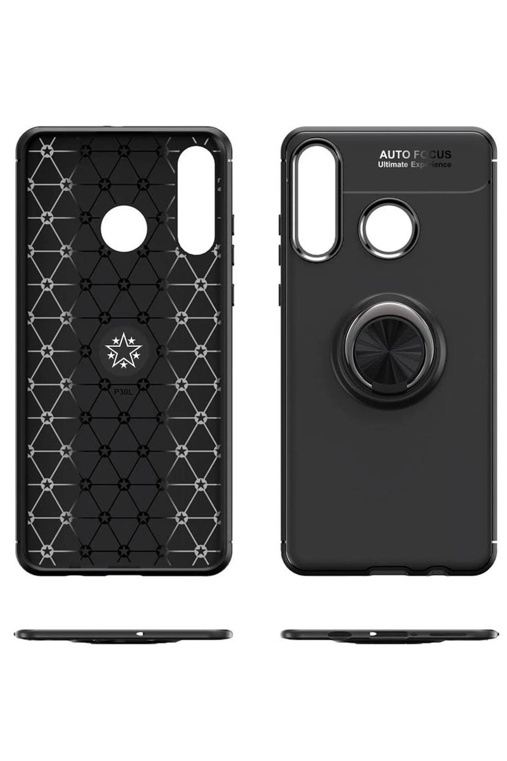 nebaktın Huawei Y6P Kılıf Range Yüzüklü Silikon - Siyah-Mavi 4