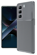 nebaktın İnfinix Hot 50 4G Kılıf Auto Focus Karbon Kapak - Gri 1