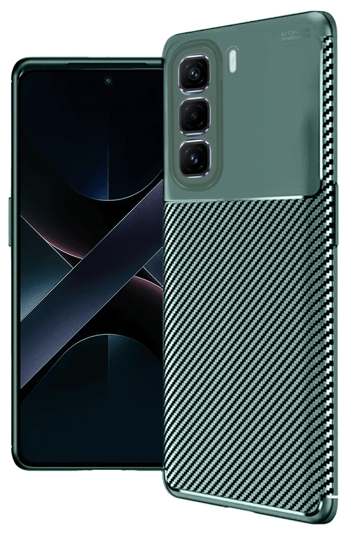 nebaktın İnfinix Hot 50 Pro Plus 4G Auto Focus Karbon Kapak - Koyu Yeşil 1