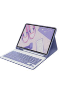 nebaktın Apple iPad 10.2 (9.nesil) Kılıf KC01 Smart Klavyeli Tablet Kılıfı - Derin Mor 1