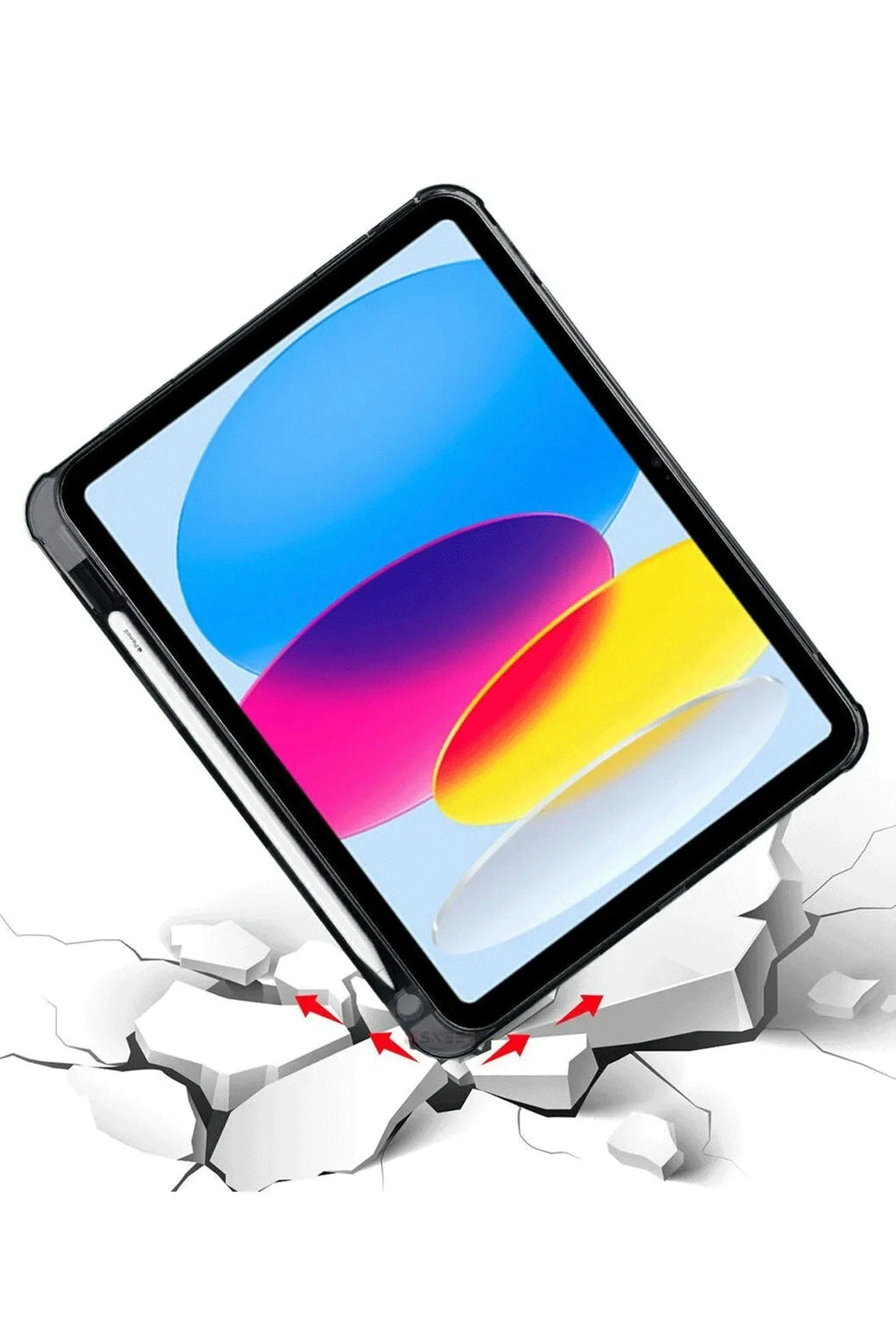 nebaktın Apple iPad 2025 10.9 10.Nesil (A16) Kılıf Kalemlikli Mars Tablet Kılıfı - Siyah 5