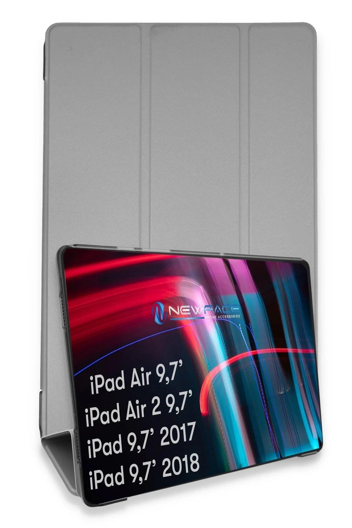 nebaktın Apple iPad 5 Air 9.7 Kılıf Tablet Smart Kılıf - Gri 1