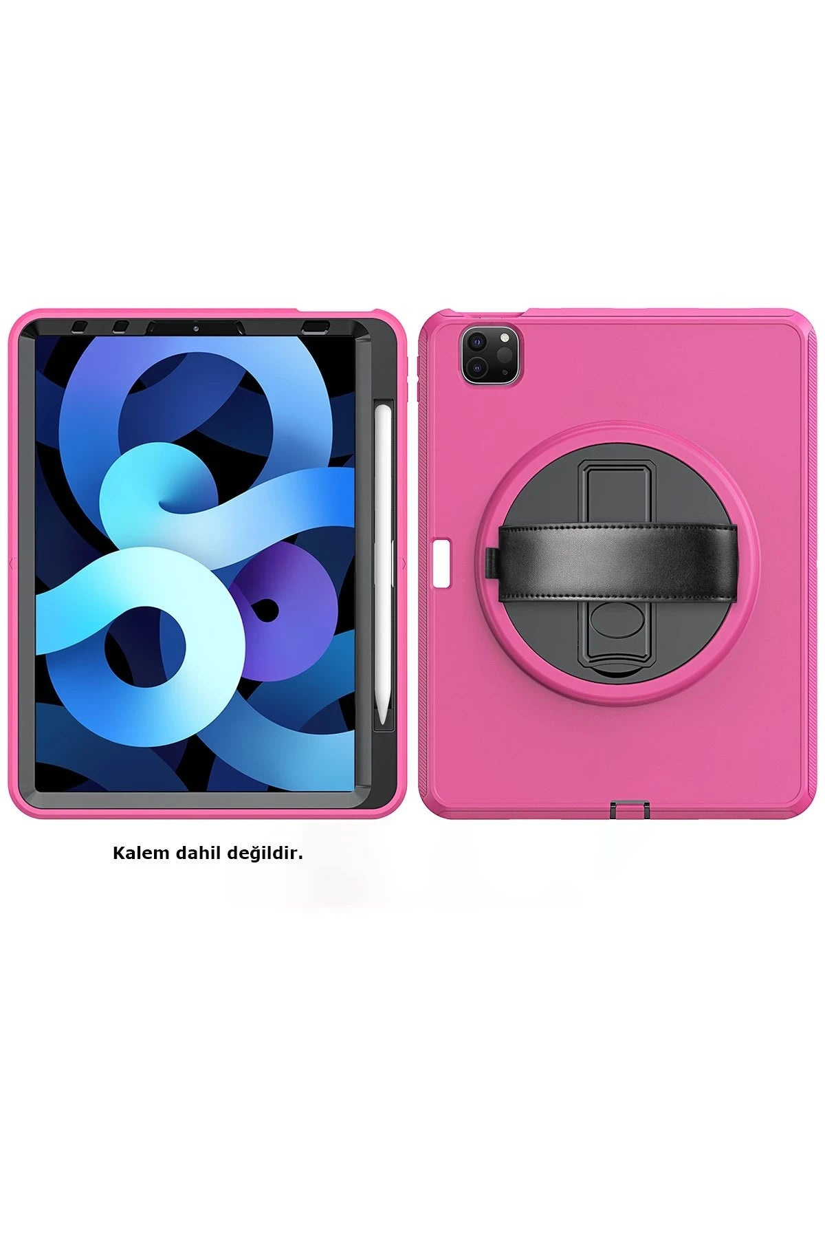 nebaktın Apple iPad Pro 11 (2018) Kılıf Hand Strap Tablet Kılıfı - Pembe 2