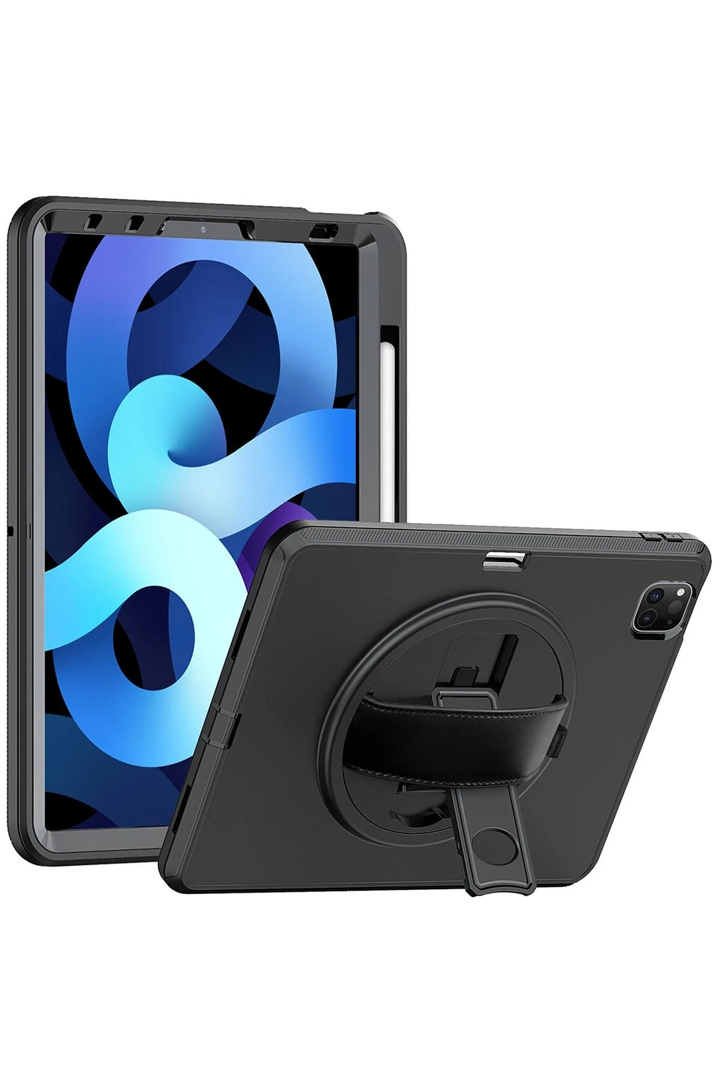 nebaktın Apple iPad Pro 11 (2018) Kılıf Hand Strap Tablet Kılıfı - Siyah 1
