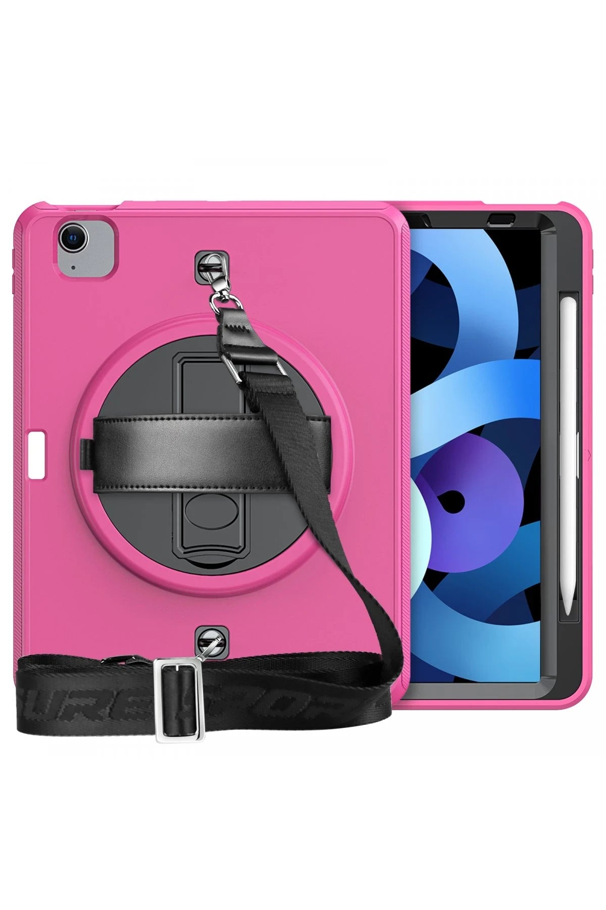 nebaktın Apple iPad Pro 11 (2020) Kılıf Strap-C Otterbox Tablet Kapak - Pembe 2