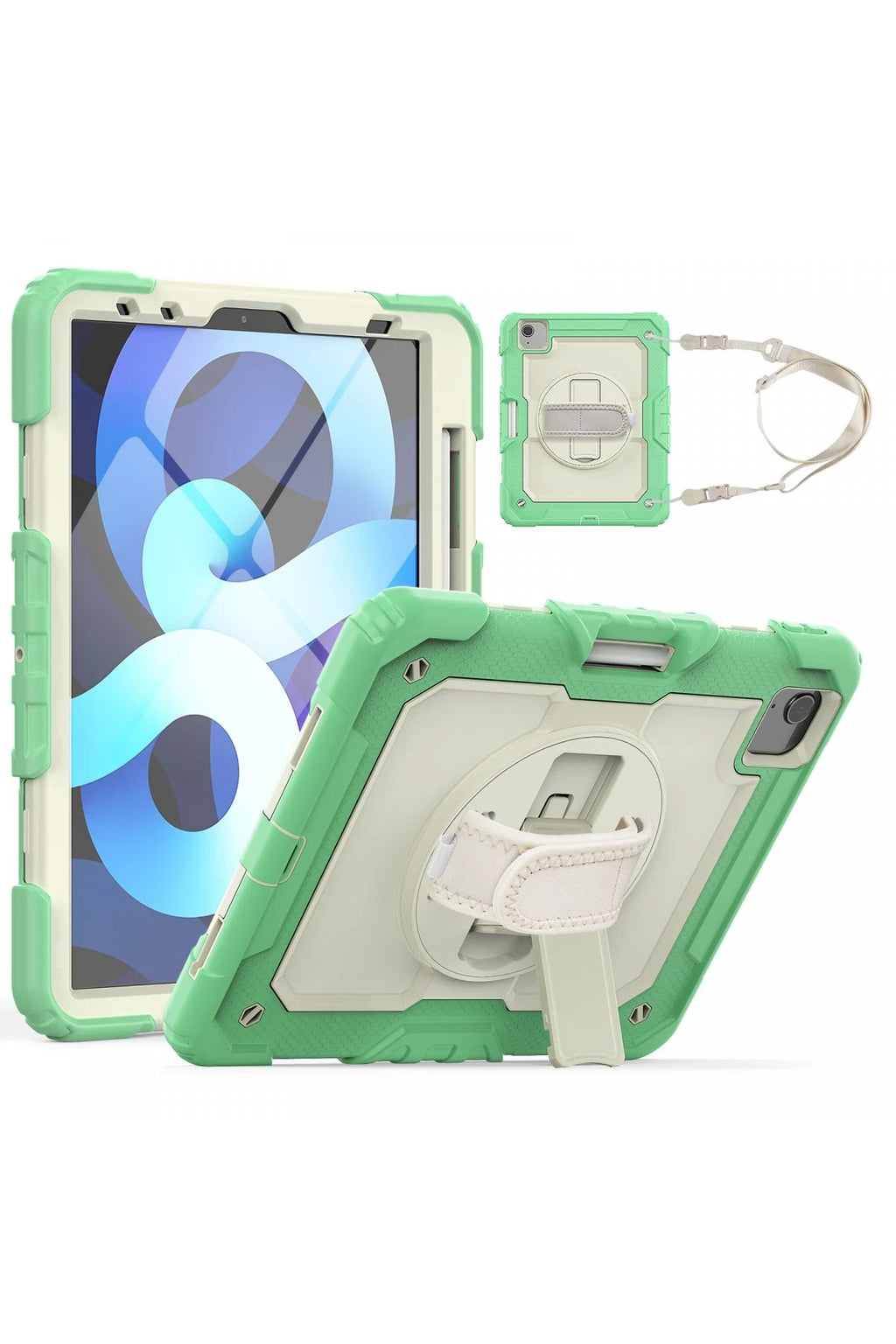 nebaktın Apple iPad Pro 11 (2020) Kılıf Strap New Tablet Kapak - Yeşil 1