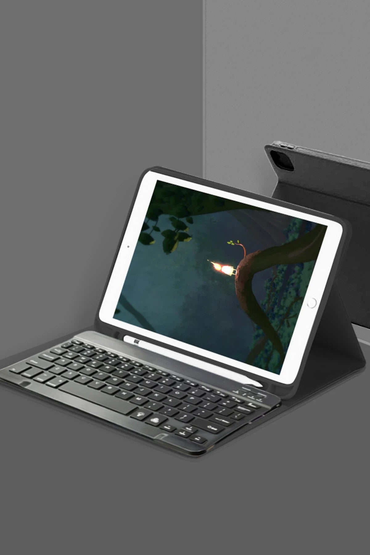 nebaktın Apple iPad Pro 11 (2024) Kılıf KC01 Smart Klavyeli Tablet Kılıfı - Siyah 1