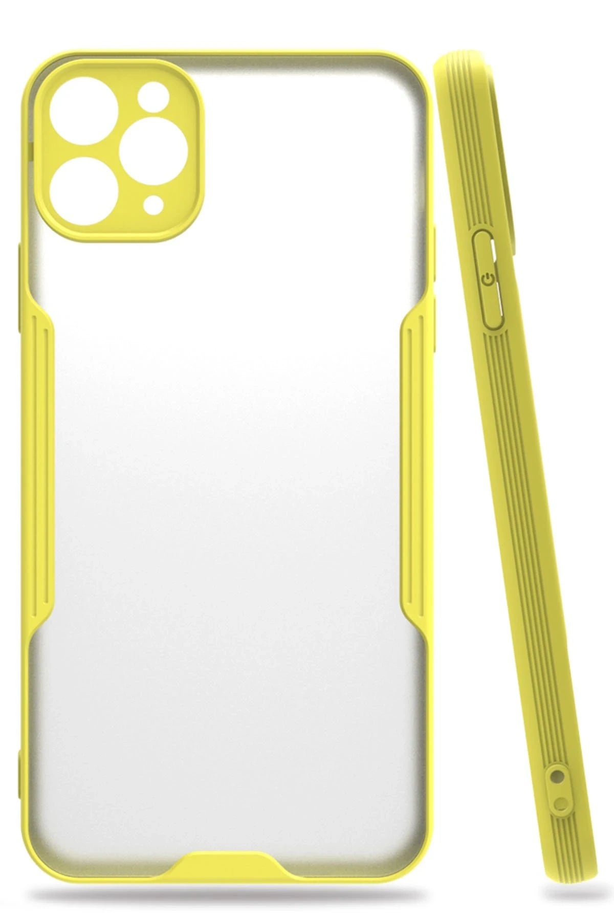 nebaktın Apple iPhone 11 Pro Kılıf Platin Silikon - Sarı 1