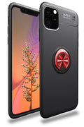 nebaktın Apple iPhone 11 Pro Max Kılıf Range Yüzüklü Silikon - Siyah-Kırmızı 1