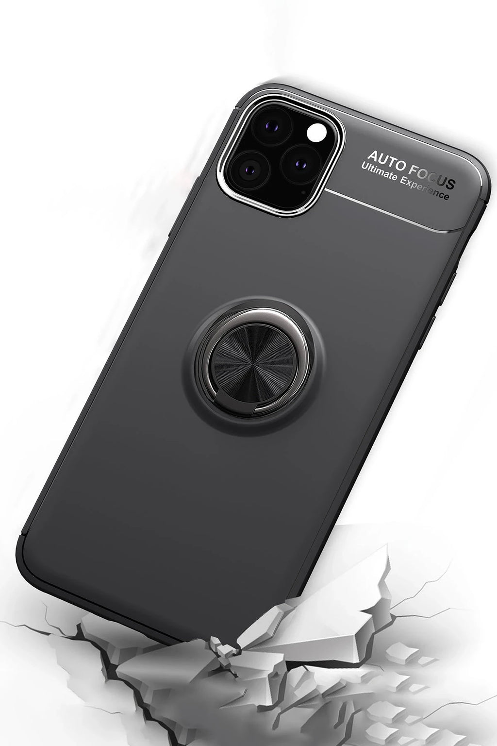 nebaktın Apple iPhone 11 Pro Max Kılıf Range Yüzüklü Silikon - Siyah-Kırmızı 3