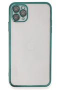 nebaktın Apple iPhone 11 Pro Max Kılıf Razer Lensli Silikon - Yeşil 1