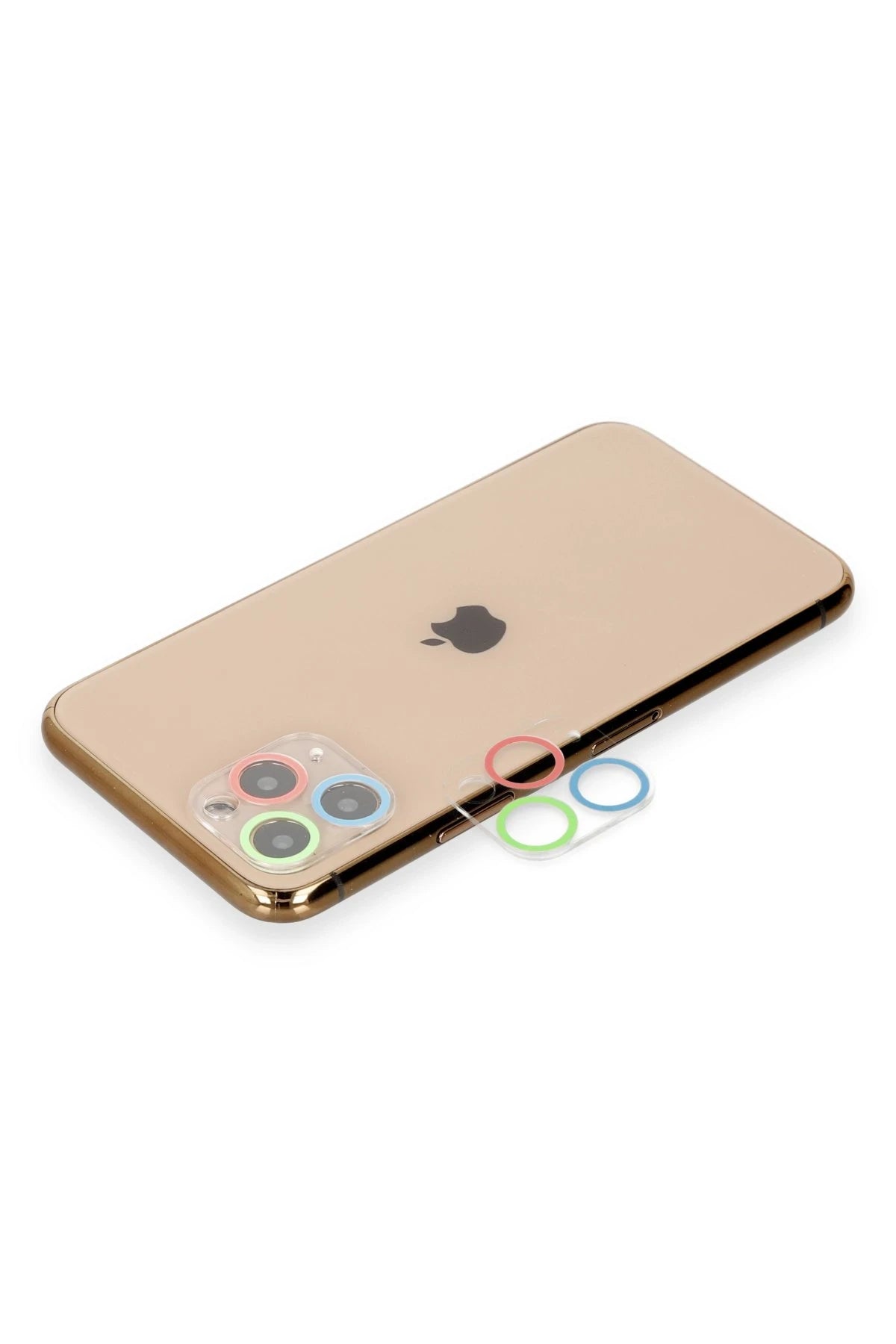 nebaktın Apple iPhone 11 Pro Max Renkli Kamera Lens Koruma Cam - Mavi-Yeşil 1