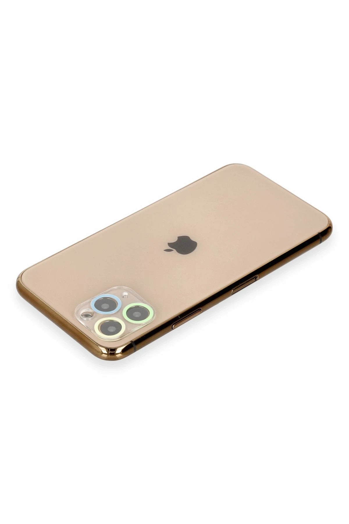 nebaktın Apple iPhone 11 Pro Max Renkli Kamera Lens Koruma Cam - Yeşil-Sarı 2