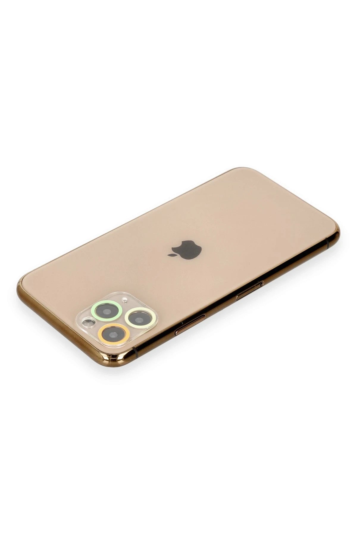 nebaktın Apple iPhone 11 Pro Renkli Kamera Lens Koruma Cam - Sarı-Turuncu 2