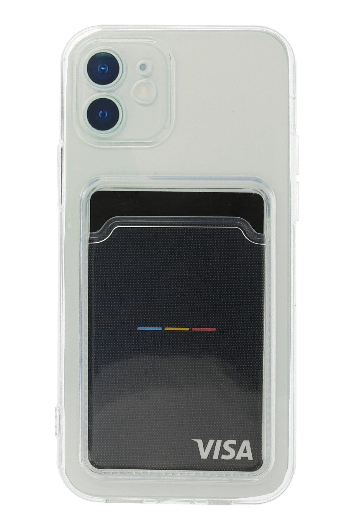 nebaktın Apple iPhone 12 Kılıf Kart Şeffaf Silikon - Şeffaf 1