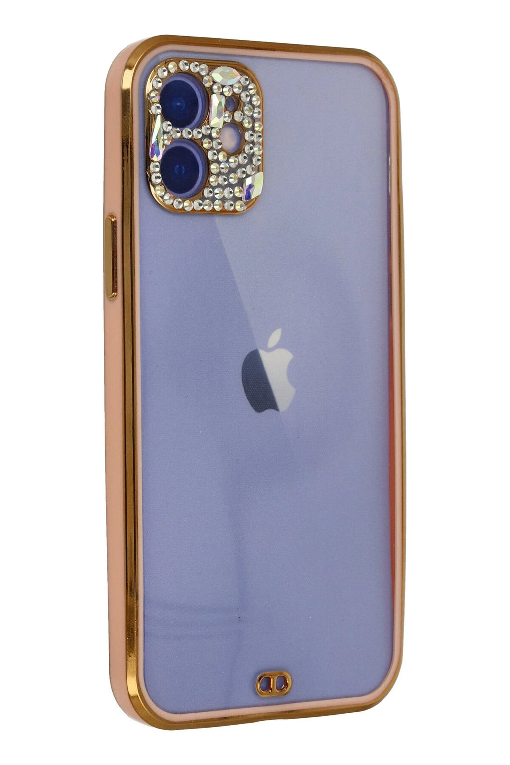 nebaktın Apple iPhone 12 Kılıf Liva Taşlı Silikon - Pembe 3
