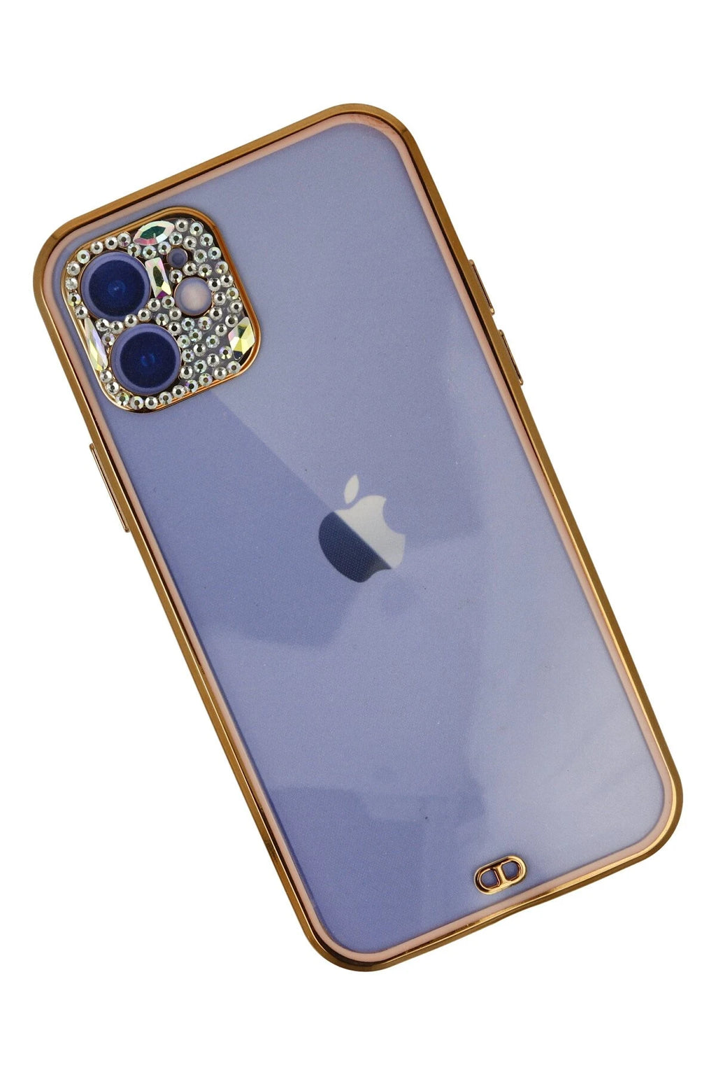 nebaktın Apple iPhone 12 Kılıf Liva Taşlı Silikon - Pembe 2