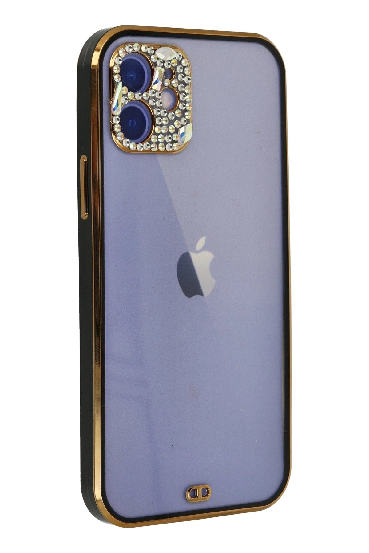 nebaktın Apple iPhone 12 Kılıf Liva Taşlı Silikon - Siyah 3