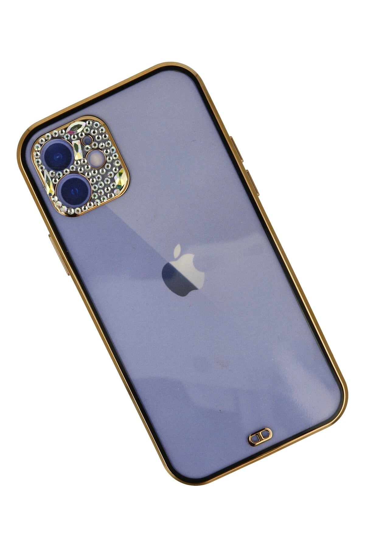 nebaktın Apple iPhone 12 Kılıf Liva Taşlı Silikon - Siyah 2