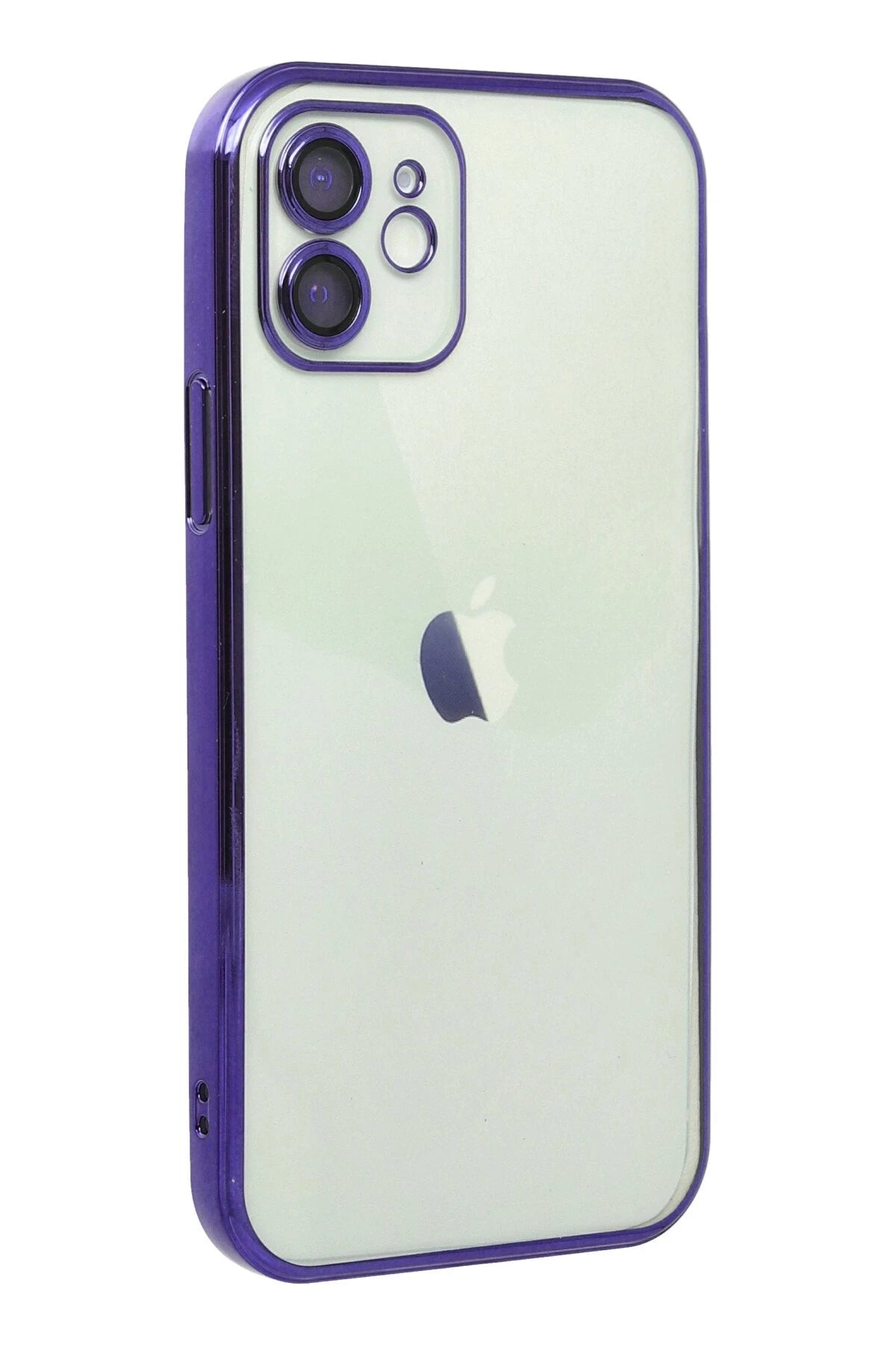 nebaktın Apple iPhone 12 Kılıf Razer Lensli Silikon - Mor 2
